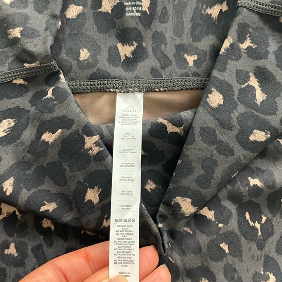 SOLD// Varley Montero High Waist Cheetah Print Cropped Leggings - Picture 9 of 14